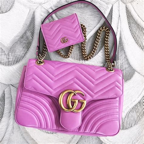 gucci marmont pink tote|Gucci Marmont medium tote.